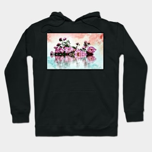 Pink Roses On Water Hoodie